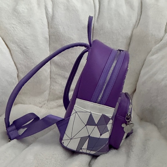 Loungefly Purple and White Geometric Backpack- Purple Wall Disney WDW